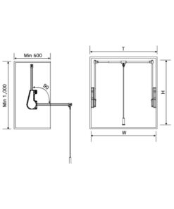 Thanh treo quần áo Eurogold EAB11080