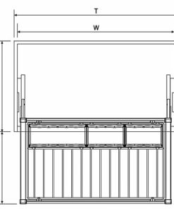 Giá vắt quần âu kết hợp để trang sức màu trắng 800mm Eurogold EVA590