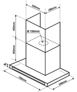 MÁY HÚT MÙI CHỮ T GARIS G3457 - 7 MÁY HÚT MÙI CHỮ T GARIS G3457