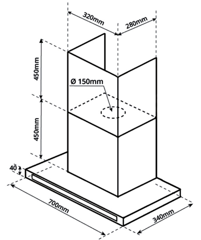 MÁY HÚT MÙI CHỮ T GARIS G3457 - 2 MÁY HÚT MÙI CHỮ T GARIS G3457