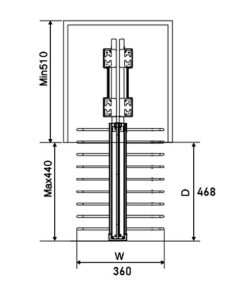 Kệ vắt quần âu treo đỉnh EUROGOLD EAB7510 - 5 Kệ vắt quần âu treo đỉnh EUROGOLD EAB7510