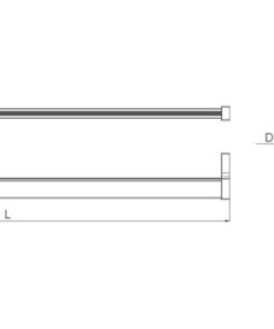 Thanh treo quần áo bọc da cao cấp có đèn led Eurogold ETT900LT