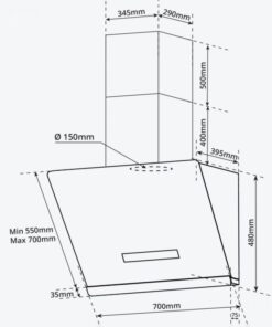 MÁY HÚT MÙI KÍNH VÁT GARIS G3527 - 9 MÁY HÚT MÙI KÍNH VÁT GARIS G3527