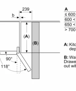 Tủ lạnh 4 cánh 646 lít Bosch KFN96AXEA Đen Nhám