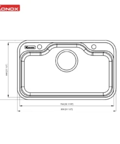 Chậu rửa bát chống xước Workstation Sink Dekor 8048SU