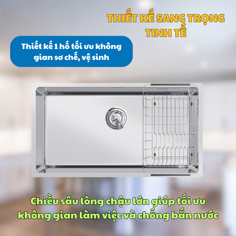 CHẬU RỬA BÁT KONOX TURKEY SINK STELO 780U - 4 CHẬU RỬA BÁT KONOX TURKEY SINK STELO 780U - 3