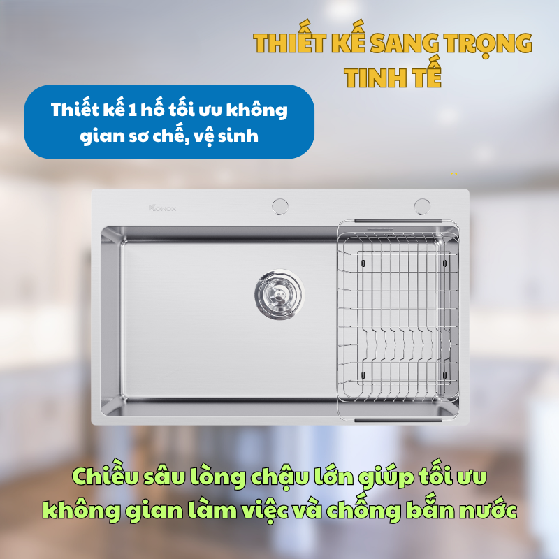 CHẬU RỬA BÁT KONOX TURKEY SINK STELO 790