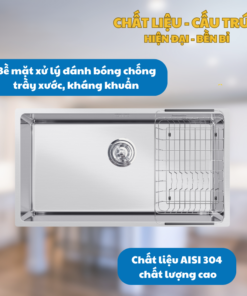CHẬU RỬA BÁT KONOX TURKEY SINK STELO 780U - 16 CHẬU RỬA BÁT KONOX TURKEY SINK STELO 780U - 15