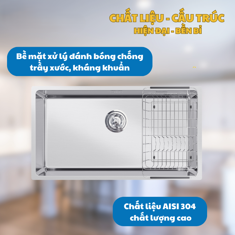 CHẬU RỬA BÁT KONOX TURKEY SINK STELO 780U - 24 CHẬU RỬA BÁT KONOX TURKEY SINK STELO 780U