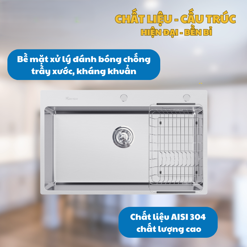CHẬU RỬA BÁT KONOX TURKEY SINK STELO 790