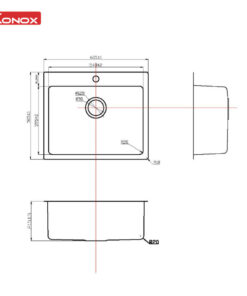 CHẬU RỬA BÁT KONOX TURKEY SINK NERON 600T - 13