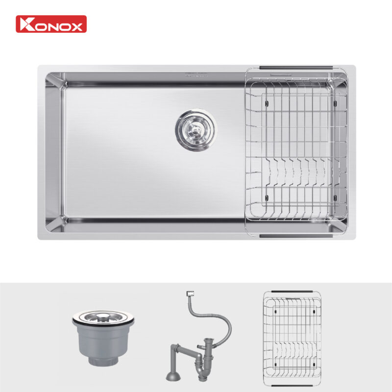 CHẬU RỬA BÁT KONOX TURKEY SINK STELO 780U - 12 CHẬU RỬA BÁT KONOX TURKEY SINK STELO 780U - 11