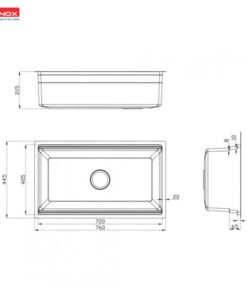 CHẬU RỬA BÁT KONOX WORKSTATION SINK KN7644SU DEKOR - 51