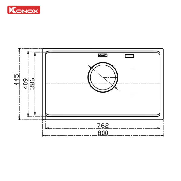 CHẬU RỬA BÁT KONOX WORKSTATION SINK DEKOR KN8044SU - 22 CHẬU RỬA BÁT KONOX WORKSTATION SINK DEKOR KN8044SU - 21