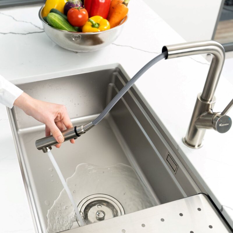 CHẬU RỬA BÁT KONOX WORKSTATION SINK KN7644SU DEKOR