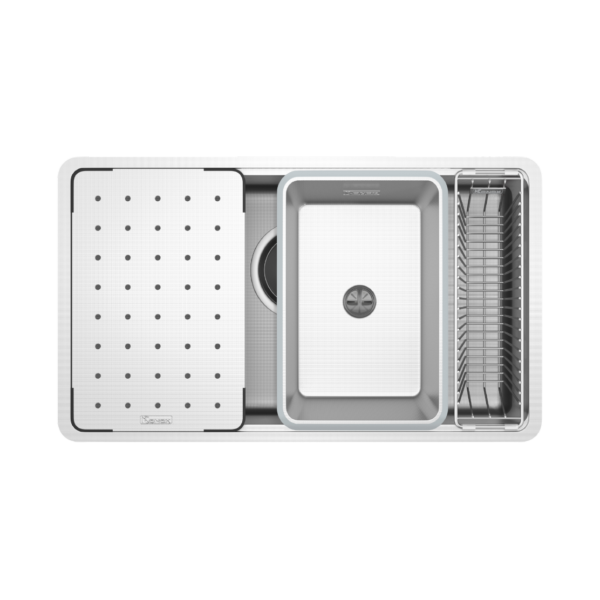 CHẬU RỬA BÁT KONOX WORKSTATION SINK DEKOR KN8044SU - 2 CHẬU RỬA BÁT KONOX WORKSTATION SINK DEKOR KN8044SU - 1